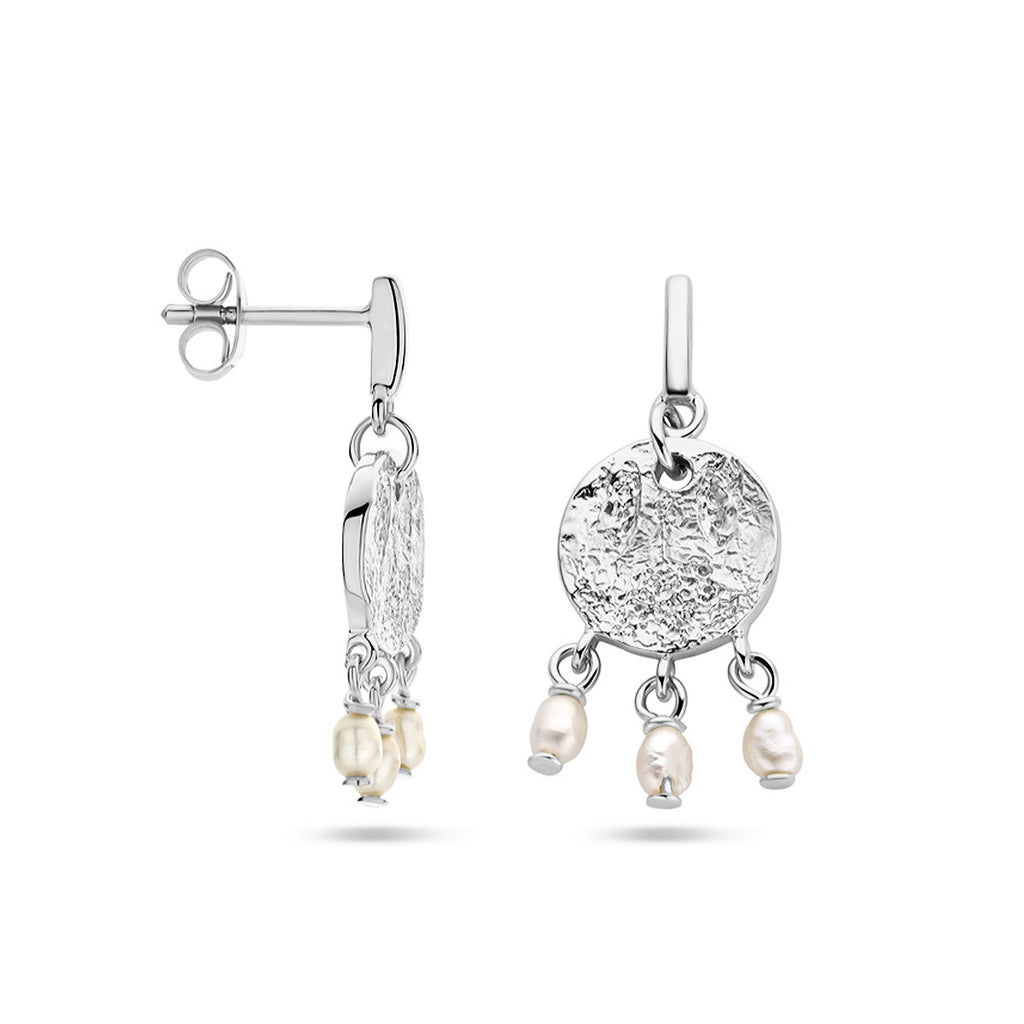 oorhangers parel zilver gerhodineerd
