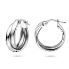 oorringen 19,5 mm zilver gerhodineerd