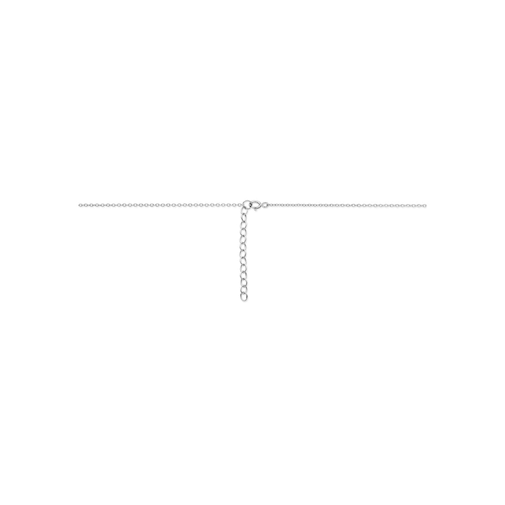 collier hartje 41 + 4 cm zilver gerhodineerd