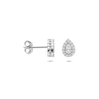 oorknoppen zirkonia 8,5 mm zilver gerhodineerd