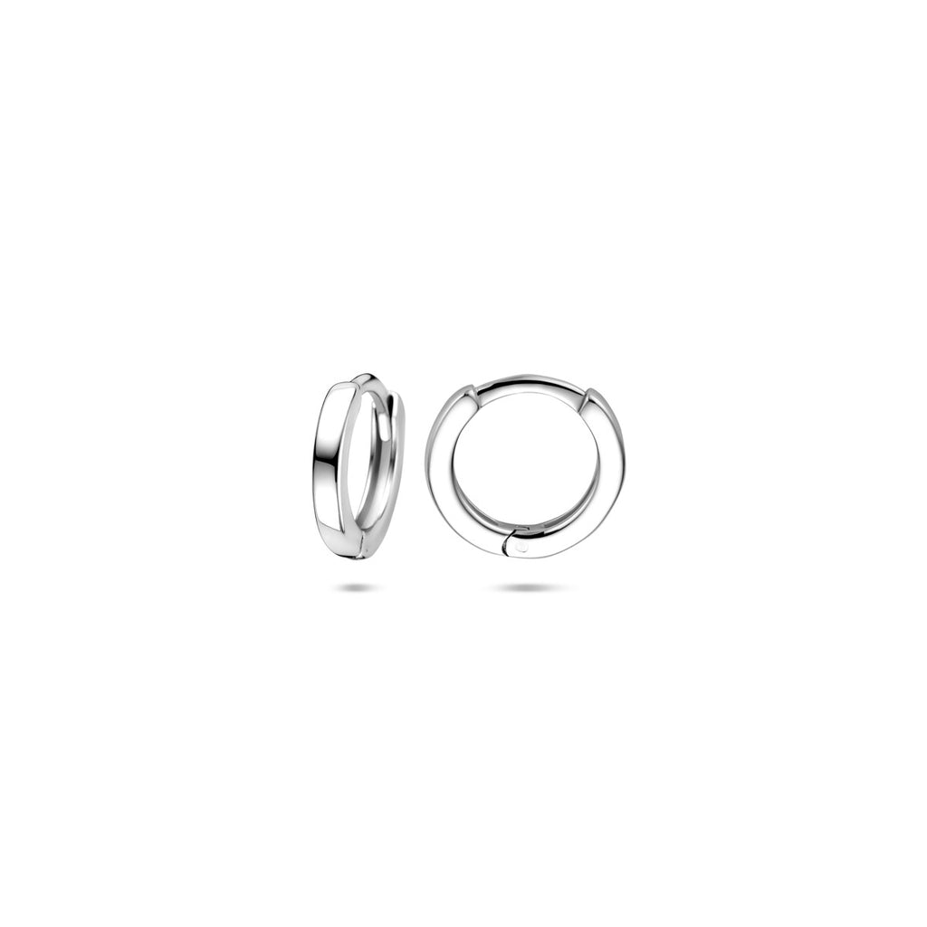 Klappcreolen 10 mm Silber rhodiniert