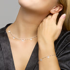 Armband Kreise 16 + 3 cm Silber rhodiniert