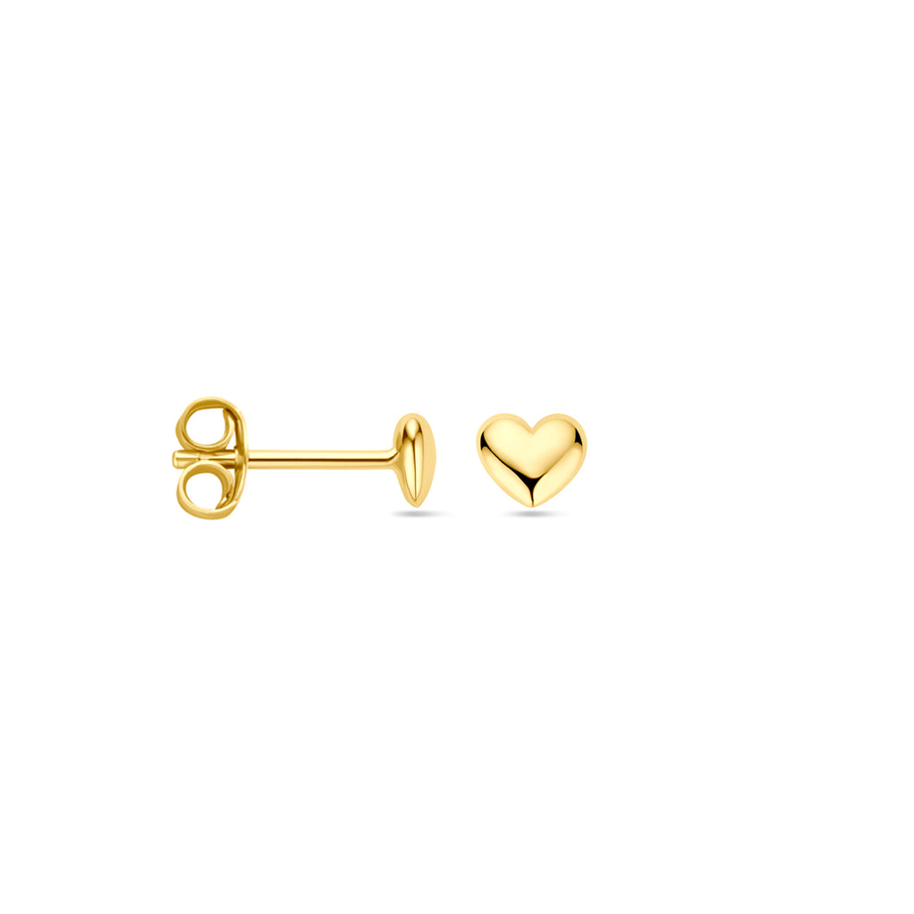 Ohrstecker Herzchen 4 mm 1 Mikron vergoldet (gelb)