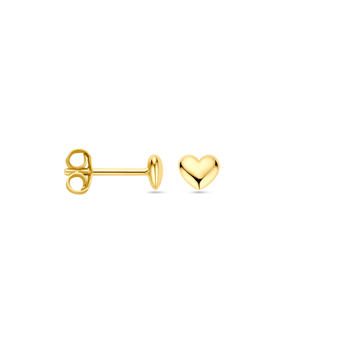 Ohrstecker Herzchen 4 mm 1 Mikron vergoldet (gelb)