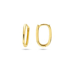 9K Klappcreolen Paperclip 14 mm 9K Gelb