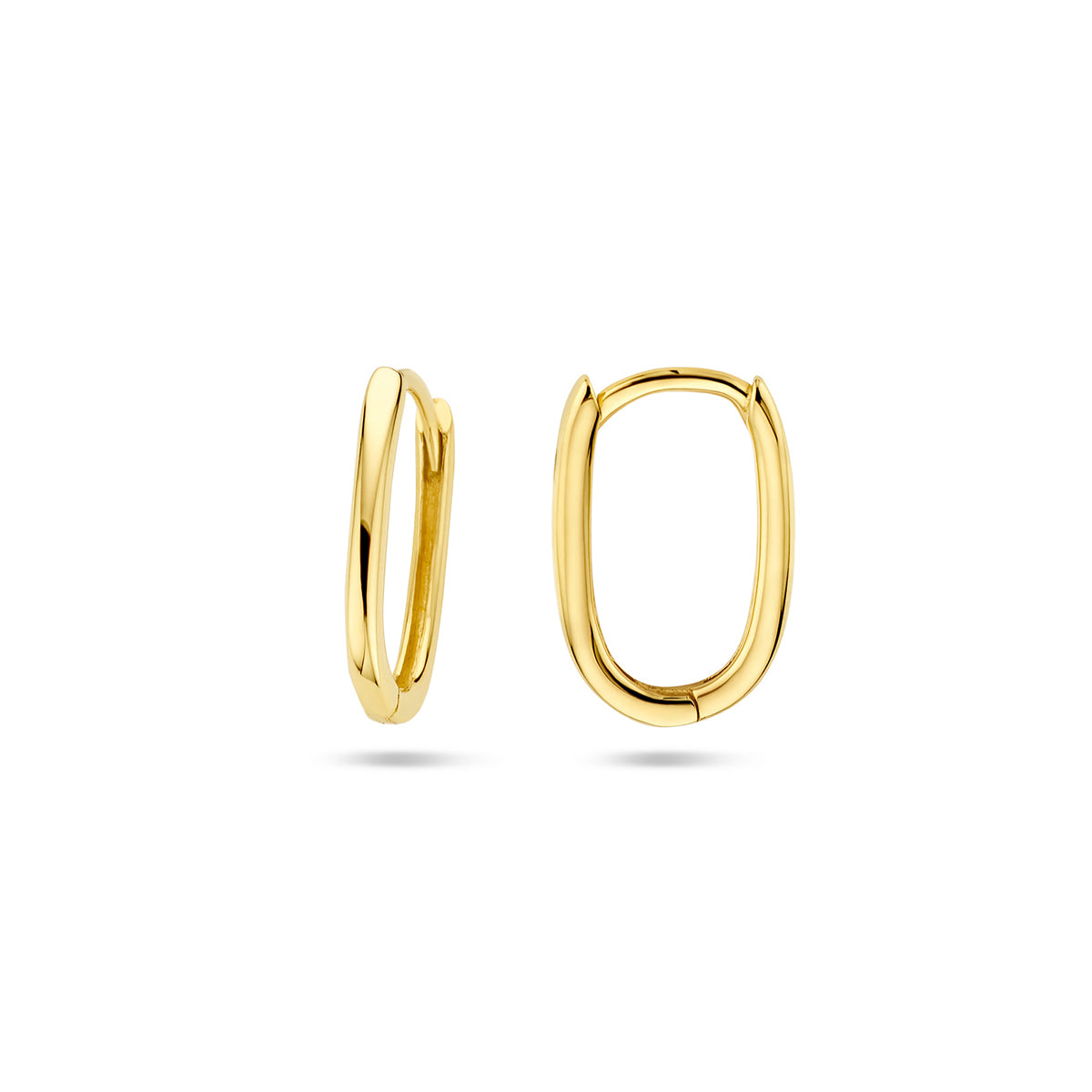 9K Klappcreolen Paperclip 14 mm 9K Gelb