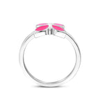 Ring Schmetterling Emaille Silber rhodiniert