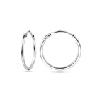 Ohrringe 1,3 mm Rundrohr silberweiß