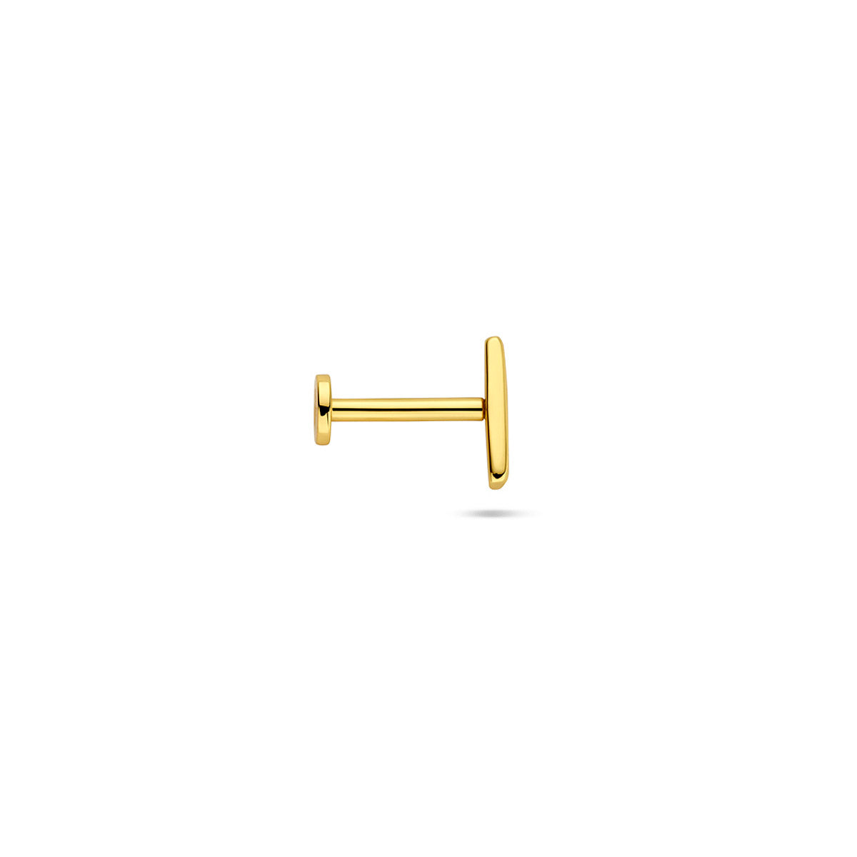 Flat Back Piercing Balk 6,5 mm 1 Mikron vergoldet (gelb)