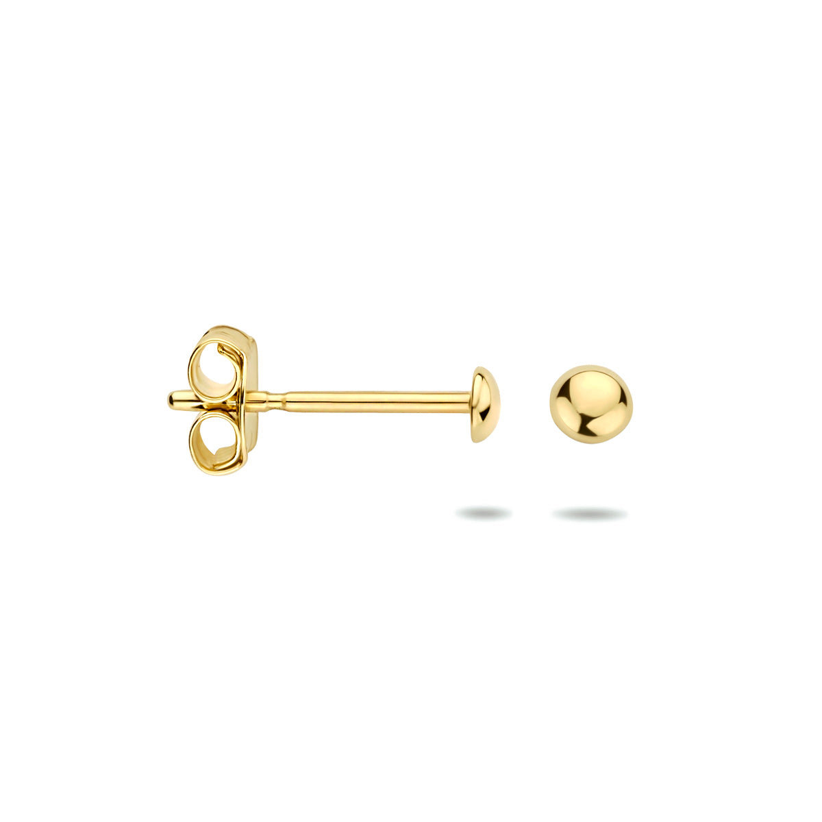 9k oorknoppen 2,5 mm 9K geel