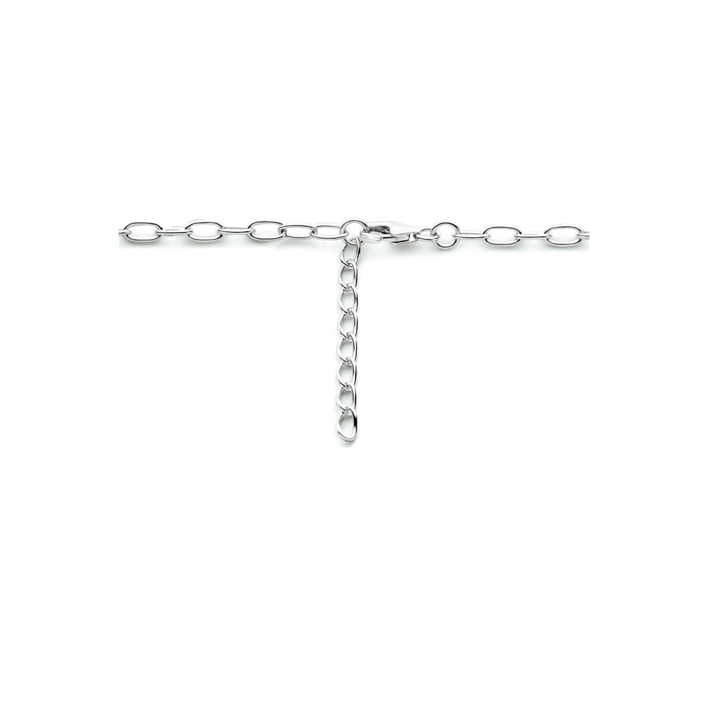 Halskette Perle 42 + 3 cm Silber rhodiniert