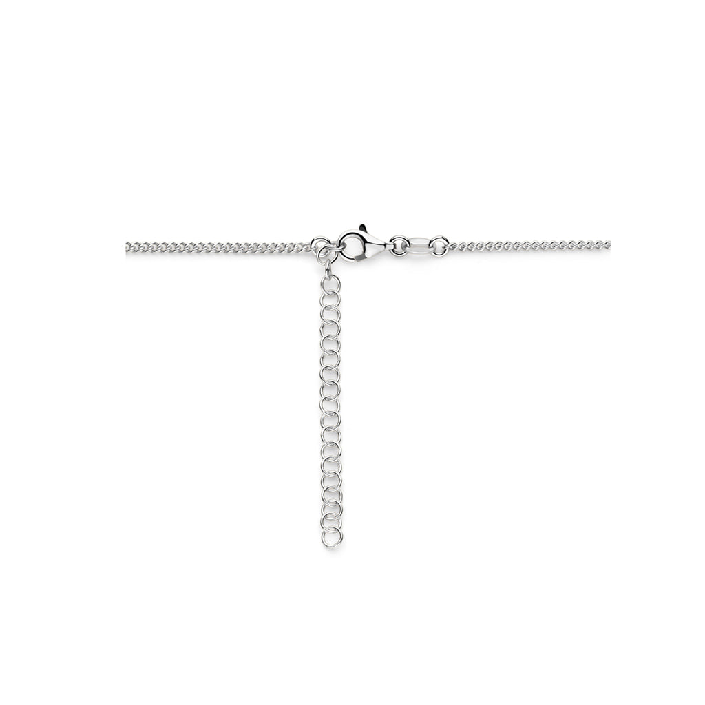 Halskette 3,6 mm 40 + 5 cm Silber rhodiniert