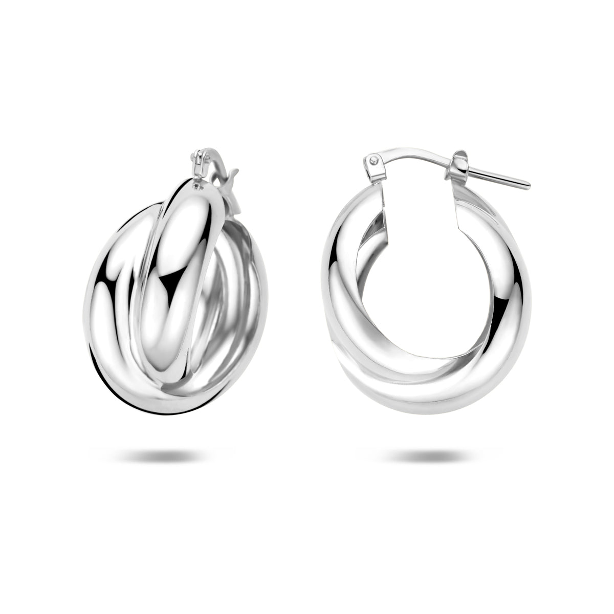 Ohrringe 24,5 mm Silber rhodiniert