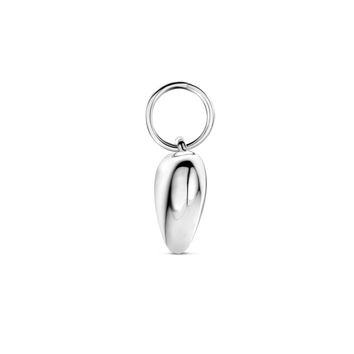 hanger hart 7,5 mm zilver gerhodineerd