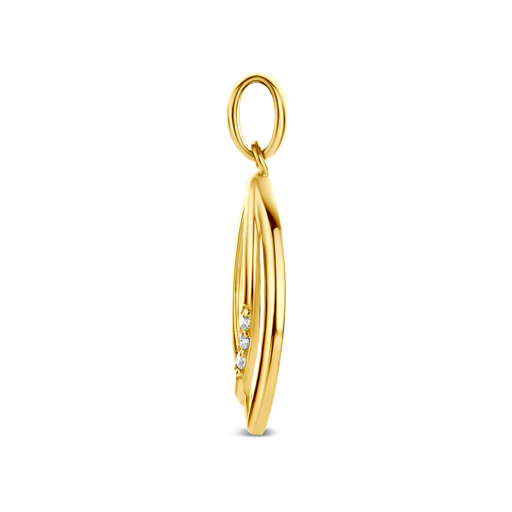 9k hanger zirkonia 14 mm 9K geel