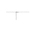 collier druppel 42 + 5 cm zilver gerhodineerd