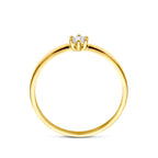 ring zirkonia 14K geelgoud