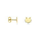 oorknoppen kat 7 mm 14K geelgoud