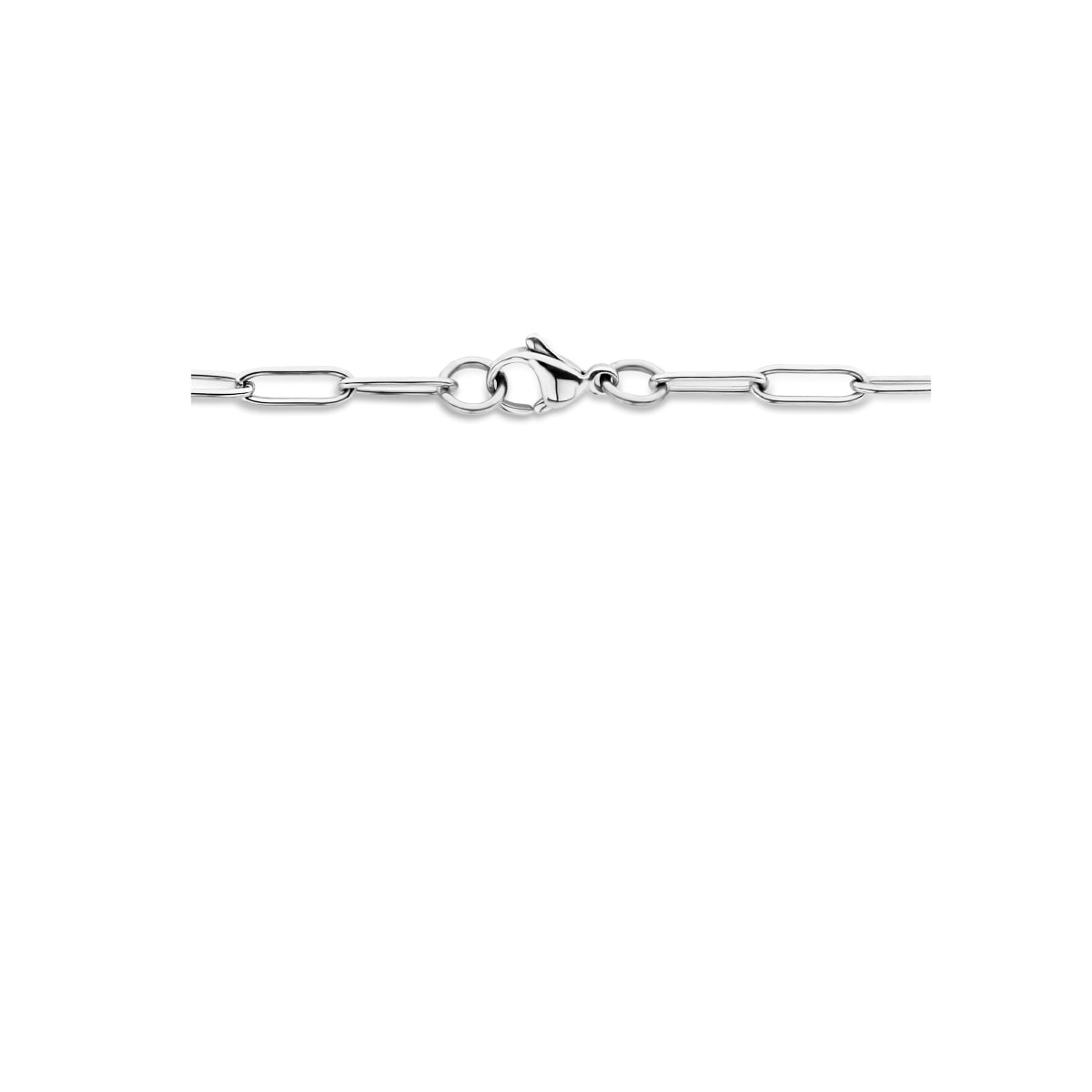 Halskette Büroklammer Vierkantrohr 8 mm 43 + 3 cm Edelstahl