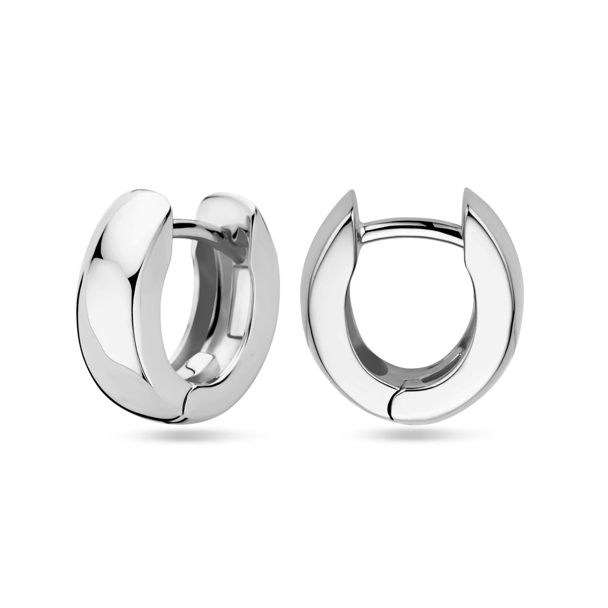klapoorringen 13 mm zilver gerhodineerd