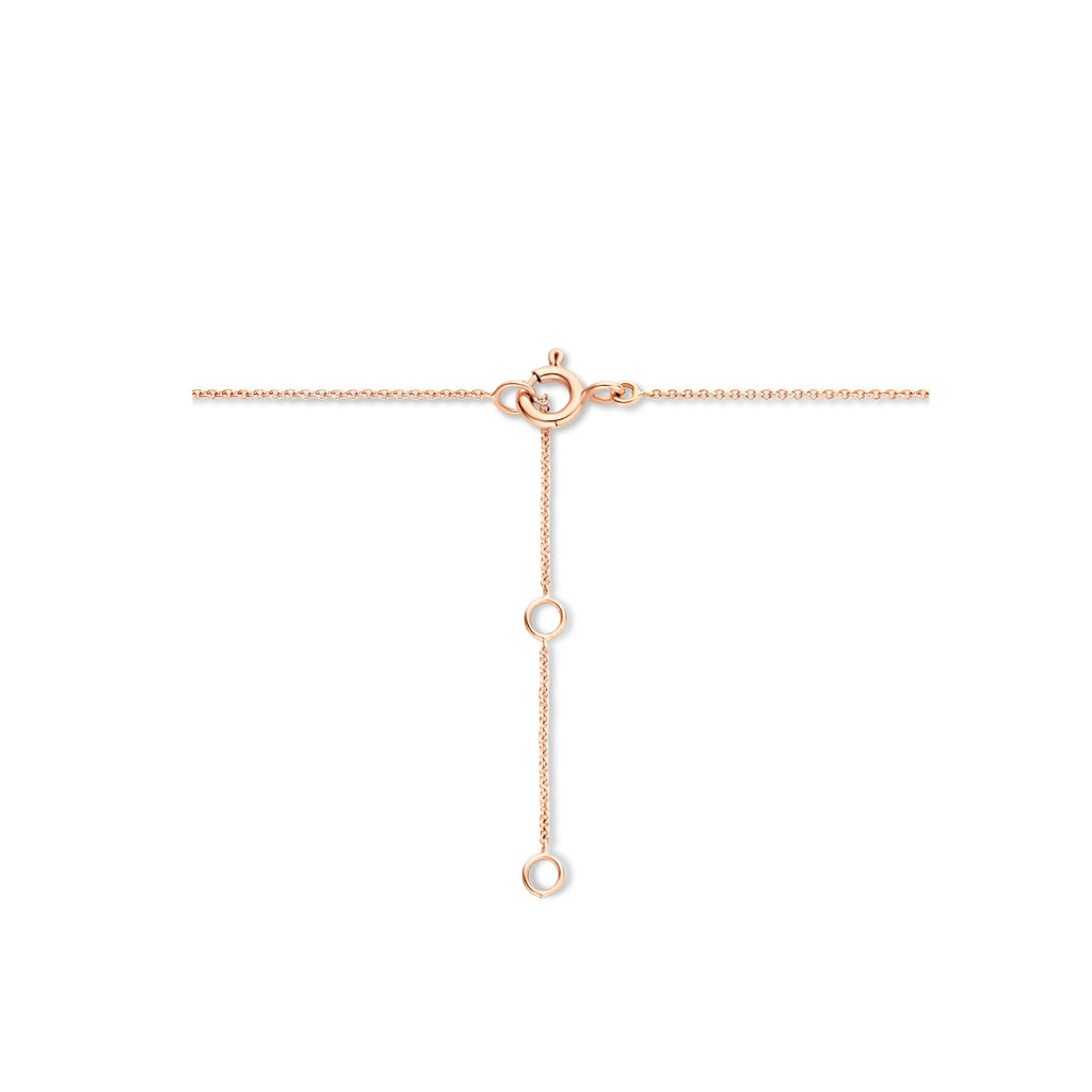 collier natuurlijke kleurstenen 41 - 43 - 45 cm 14K roségoud