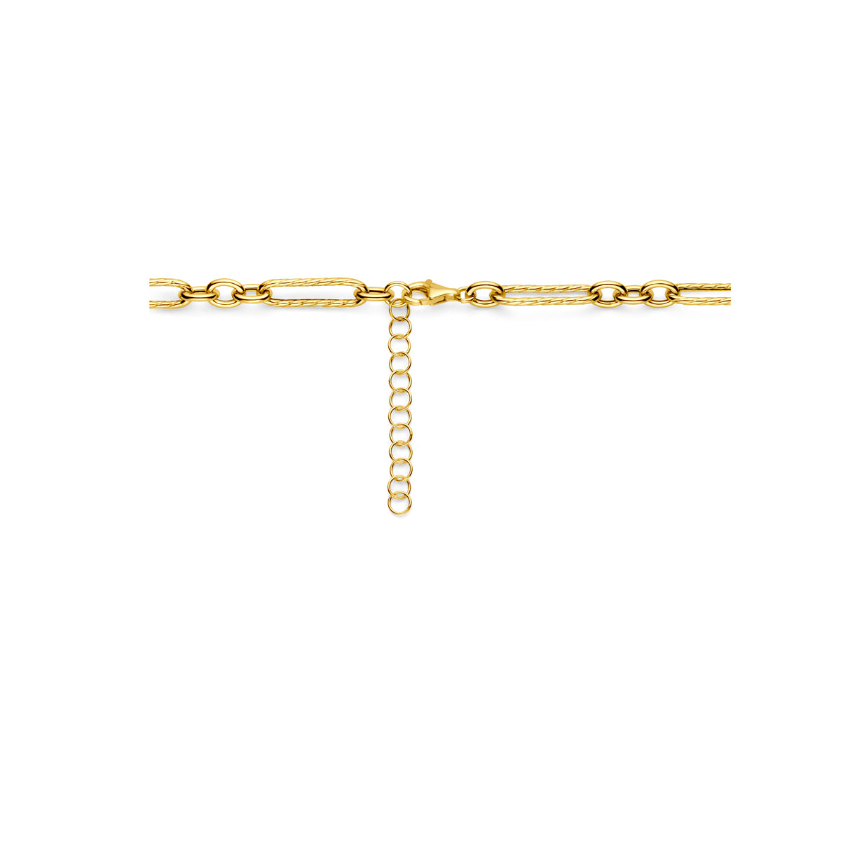 collier 7,5 mm 43 + 5 cm 3 micron zilver verguld (geel)