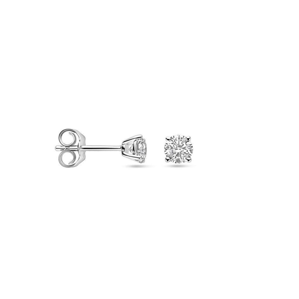 Ohrstecker Lab grown Diamant 0.50ct (2x 0.25ct) H SI 4 mm 14K Weißgold