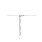 Halskette diamantiert Herzen 41 + 4 cm Silber rhodiniert