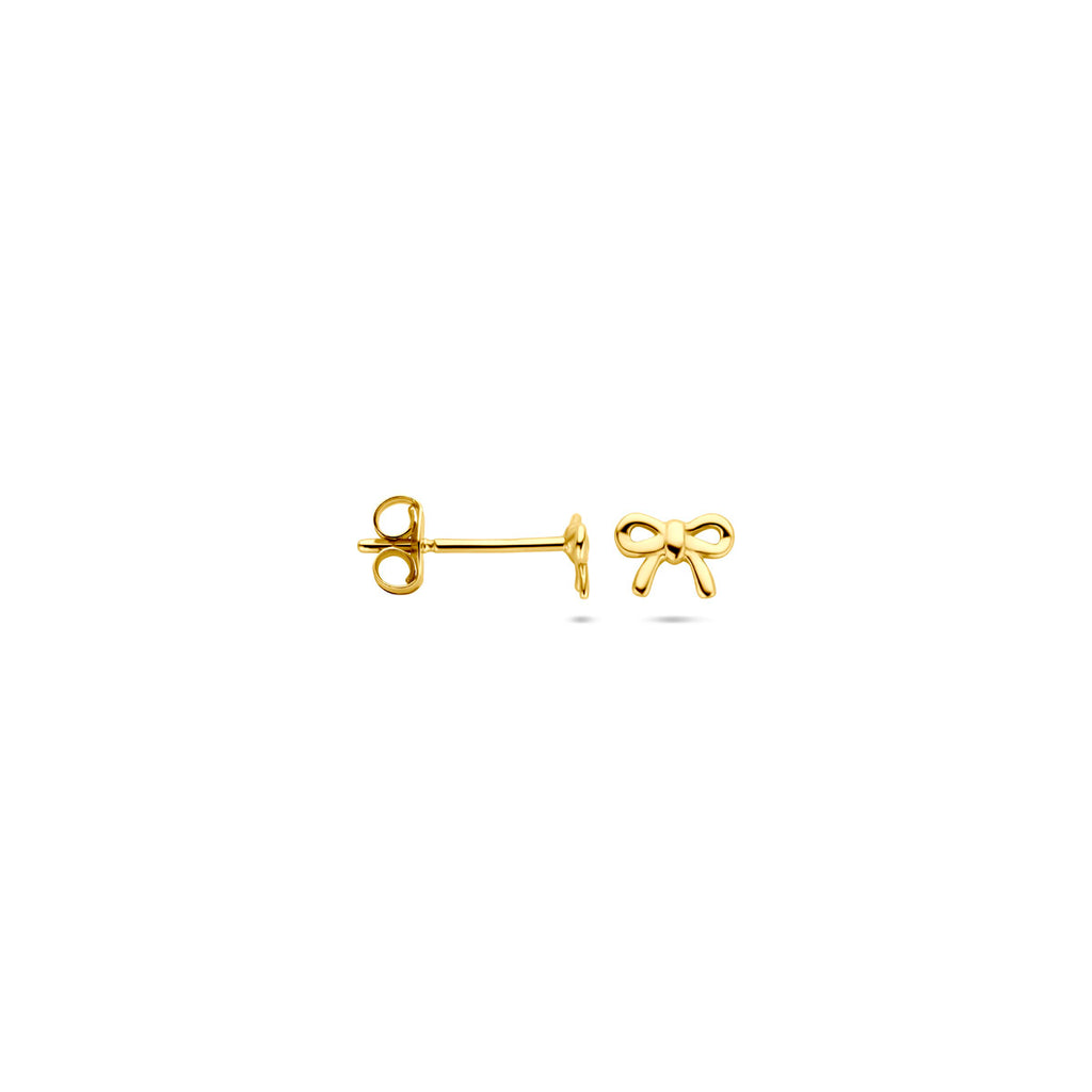 oorknoppen strik 3,5 mm 14K geelgoud