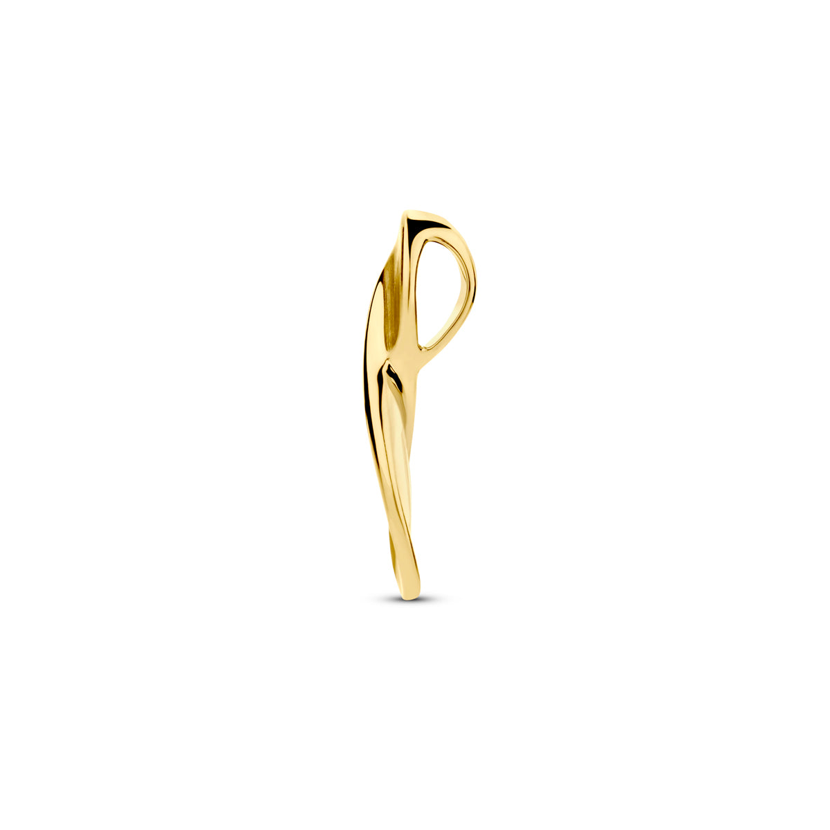 hanger poli/mat 14K geelgoud