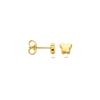 oorknoppen vlinder 4,5 mm 14K geelgoud