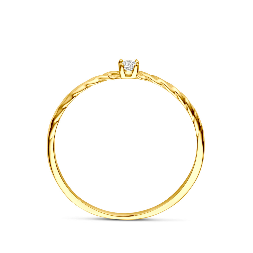 Ring Zirkonia 14K Gelbgold