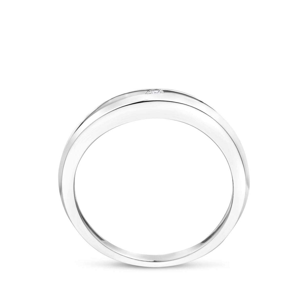 ring lab grown diamant 0.04ct f vs zilver gerhodineerd