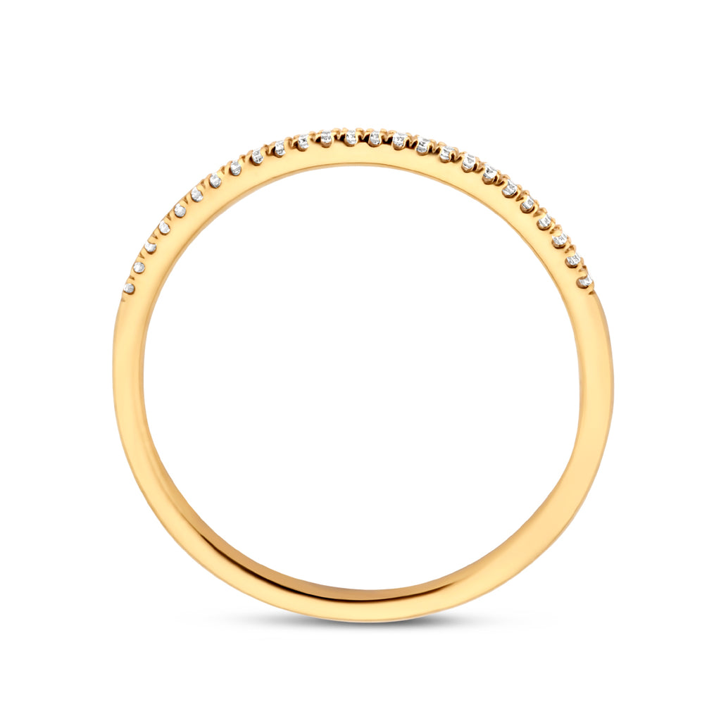 ring diamant 0.083ct h si 14K geelgoud