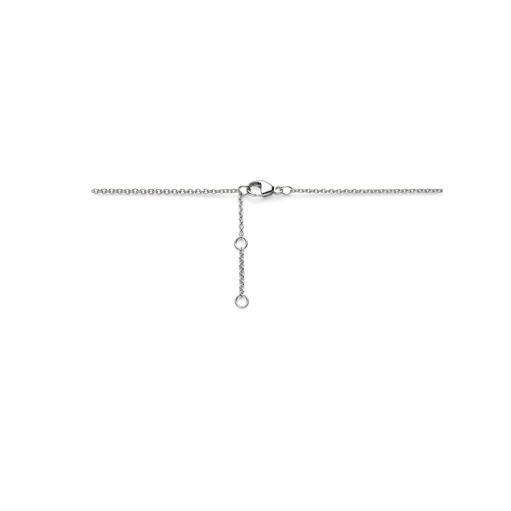 Halskette farbige Steine ​​42 - 43,5 - 45 cm Silber rhodiniert