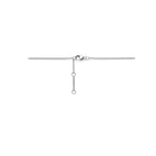 Halskette farbige Steine ​​42 - 43,5 - 45 cm Silber rhodiniert