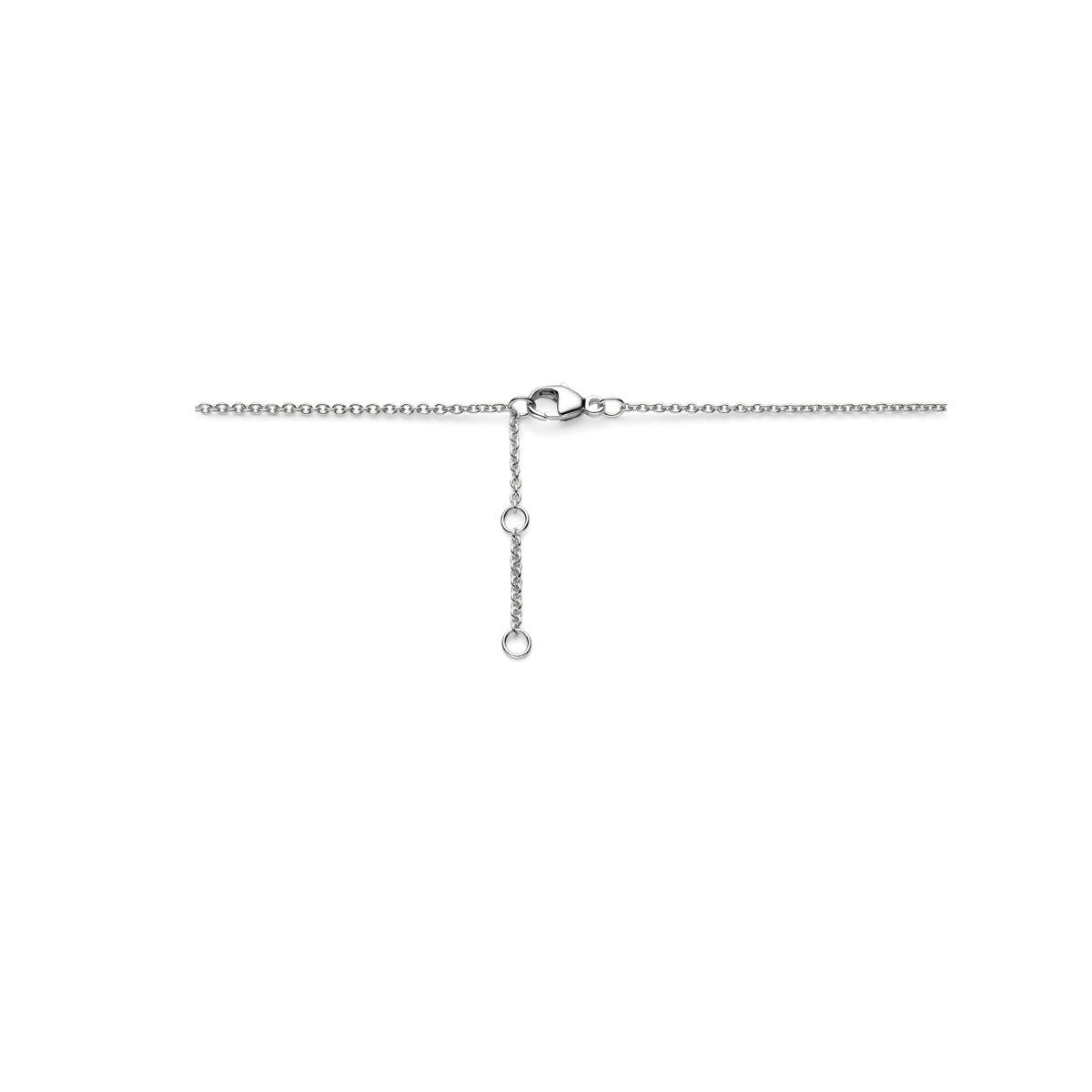 Halskette farbige Steine ​​42 - 43,5 - 45 cm Silber rhodiniert