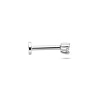 Flat Back Piercing Zirkonia Herz 3,0 mm Silber rhodiniert