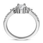 Ring Trilogie Zirkonia Silber rhodiniert