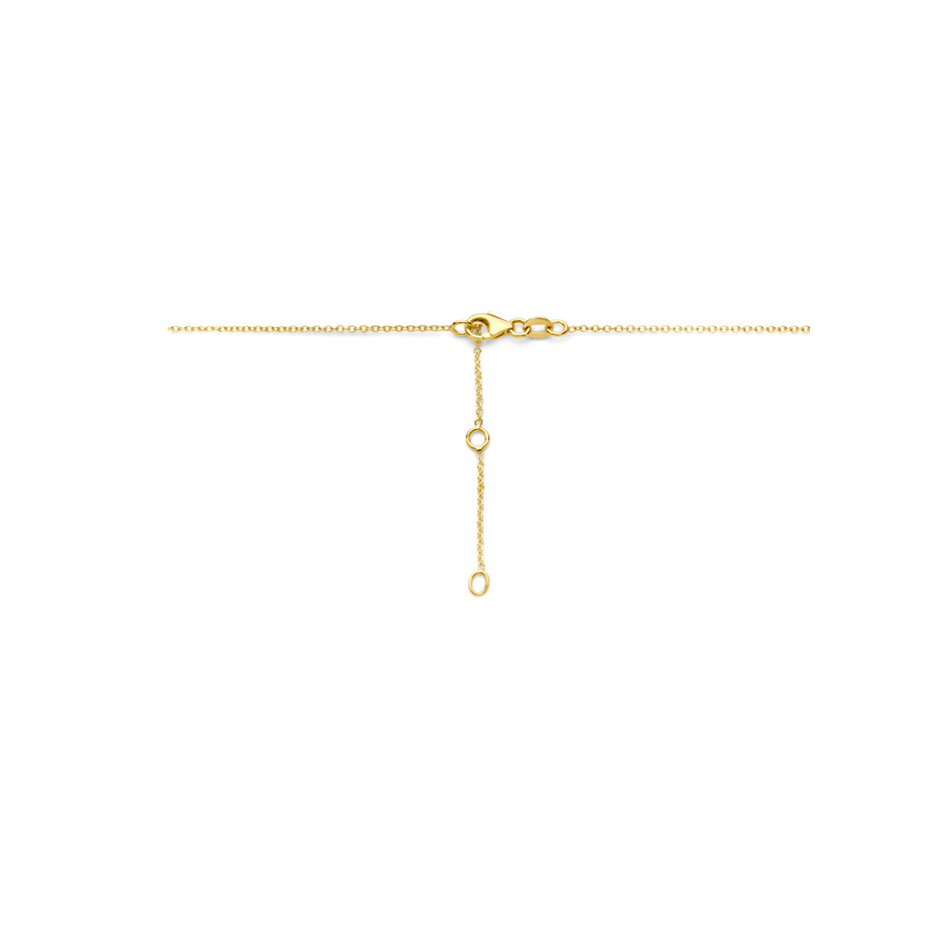 collier hart zirkonia 41 - 43 - 45 cm 14K geelgoud