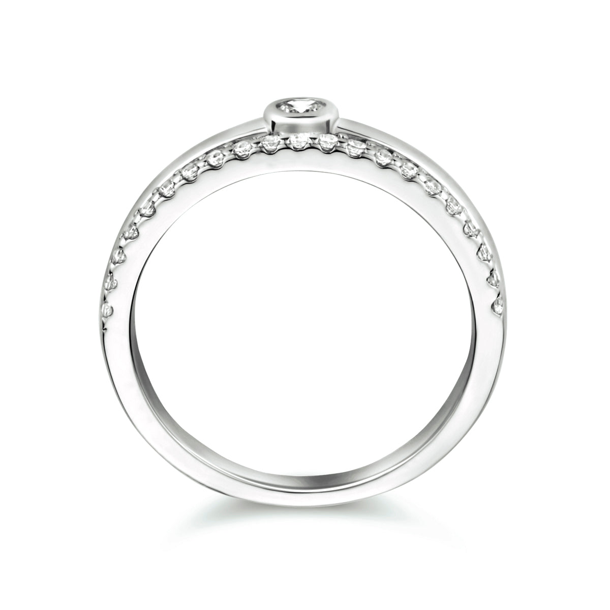Ring Zirkonia Silber rhodiniert