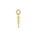 Gravuranhänger Herz matt diamantiert 14K Gelbgold