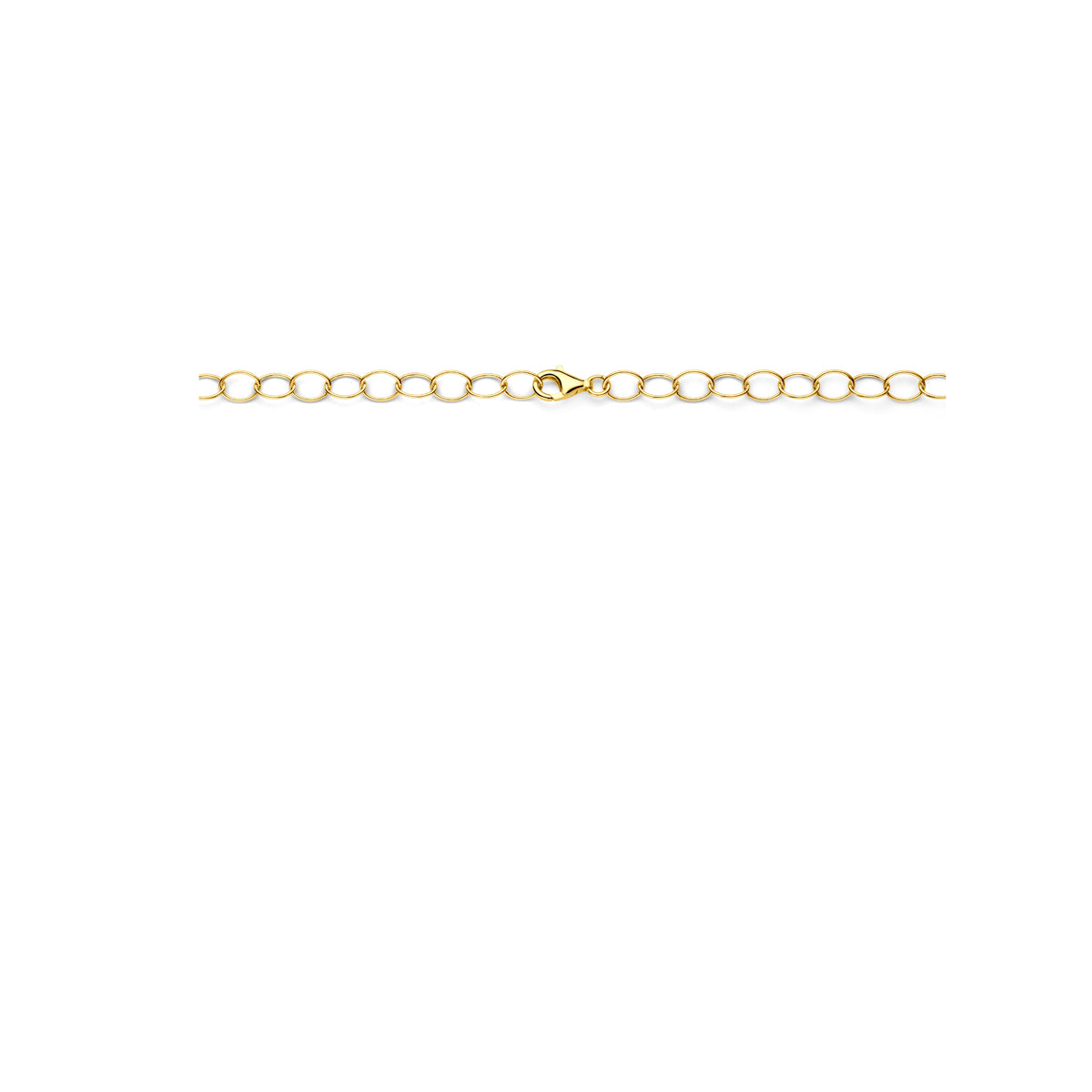 collier 11 mm 45 cm 3 micron zilver verguld (geel)