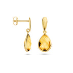 oorhangers citrien 20 mm 14K geelgoud