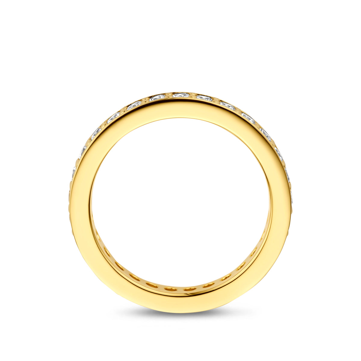 Ring Zirkonia 3 Mikron silbervergoldet (gelb)
