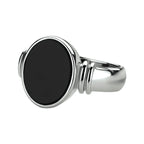 Ring Onyx Silber rhodiniert