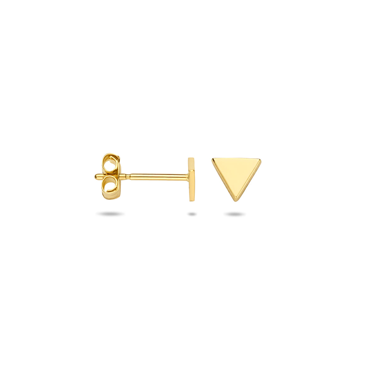 Ohrstecker Dreieck 4 mm 14K Gelbgold