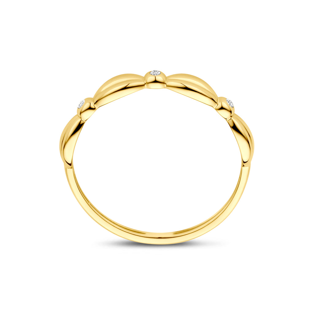 ring zirkonia 14K geelgoud