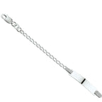Gravurarmband Ankerplatte 5,0 mm 13 - 15 cm Silber weiß