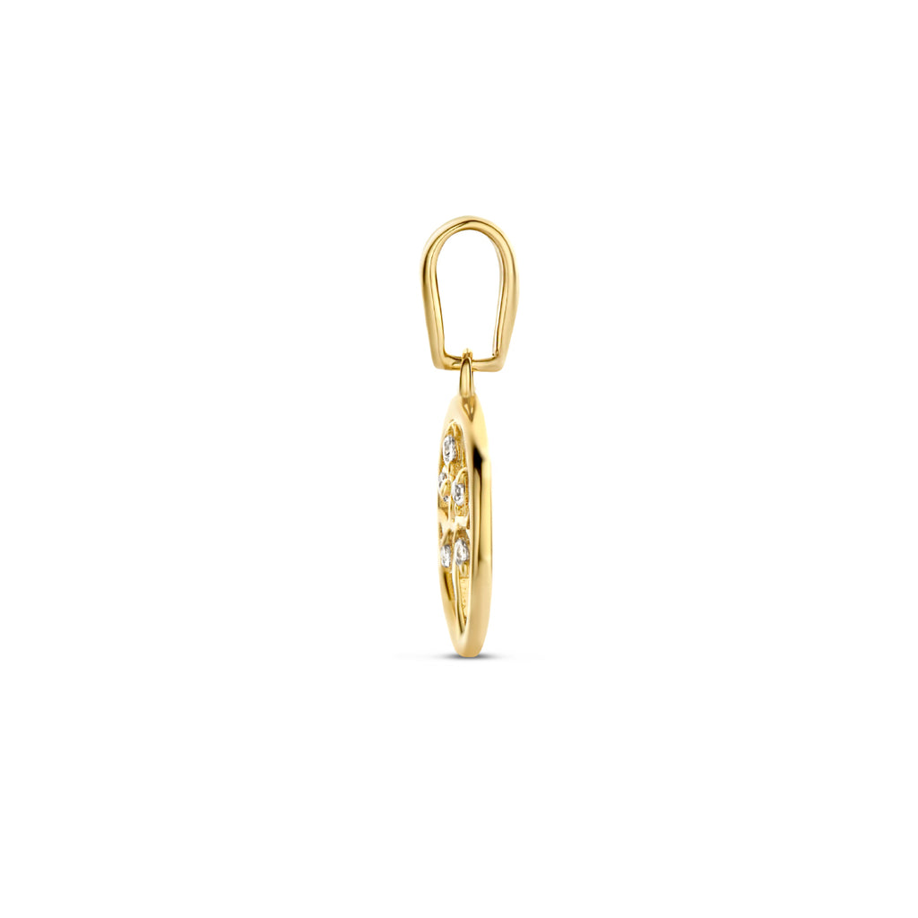 Anhänger Lebensbaum Zirkonia 14K Gelbgold